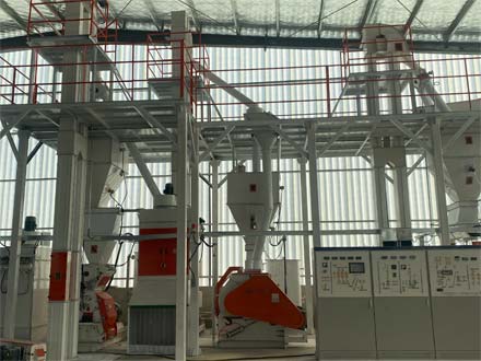 強福機械定制款35型顆粒生產線安裝完成